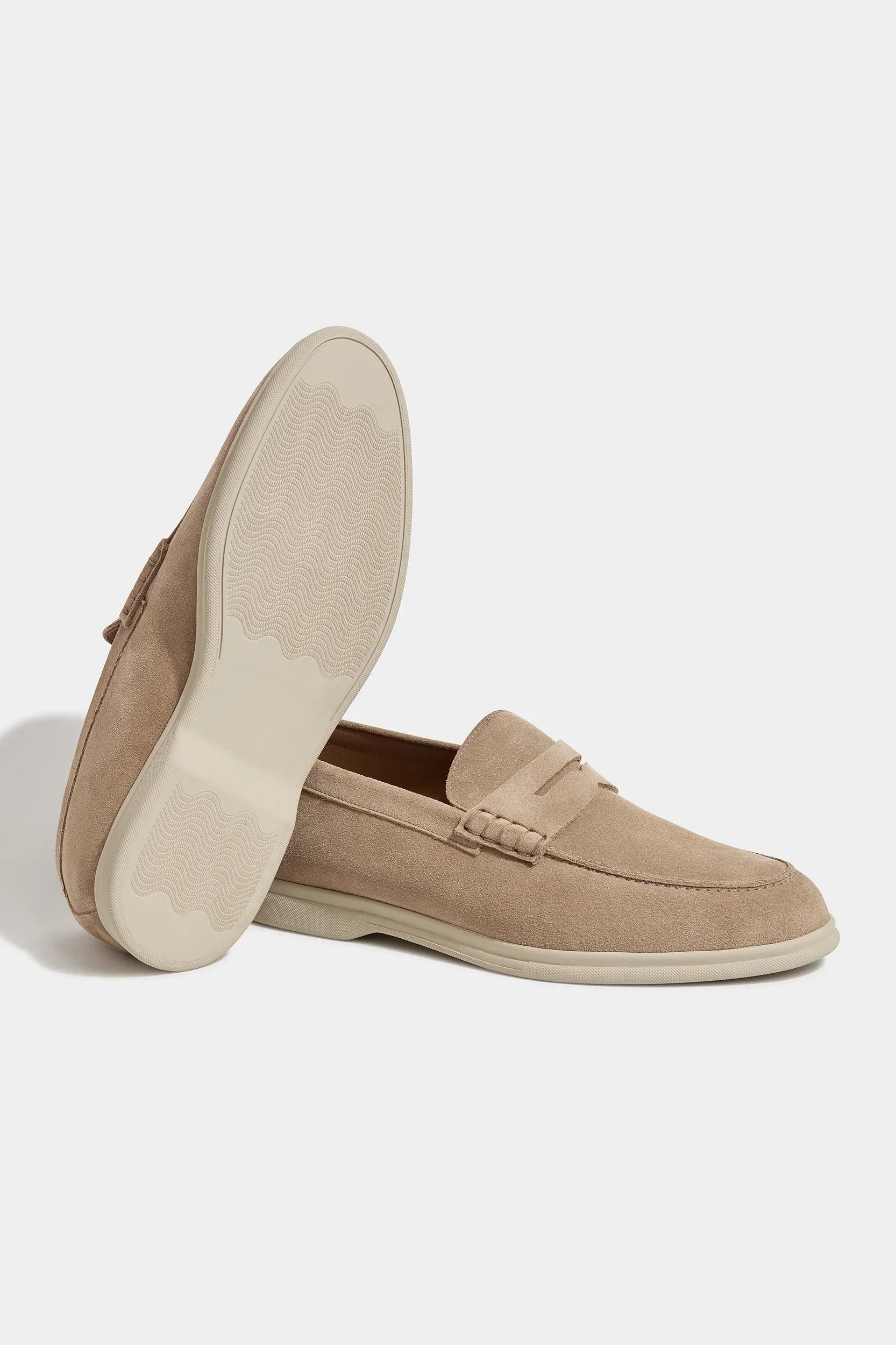 Beige penny loafers  - Italian design