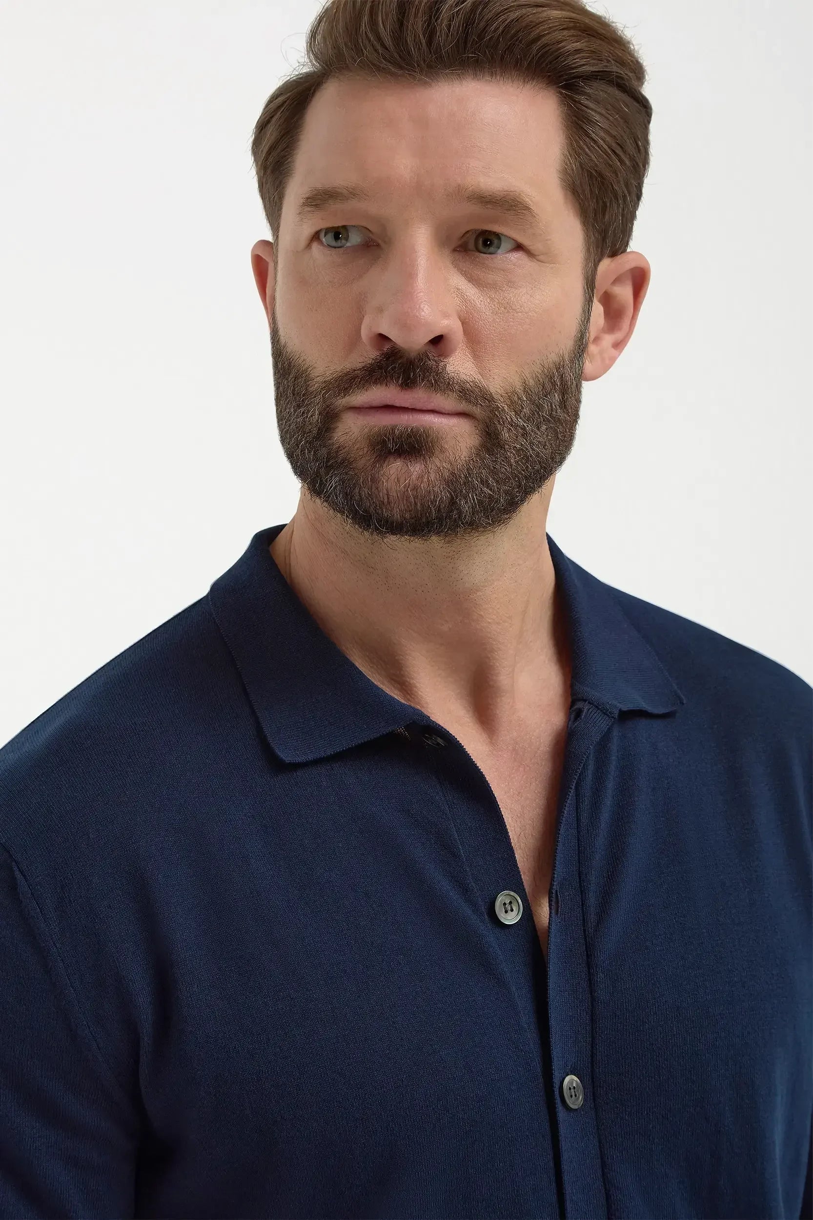 Blue polo cardigan