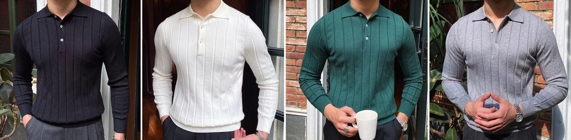 Autumn knitted sweatshirt