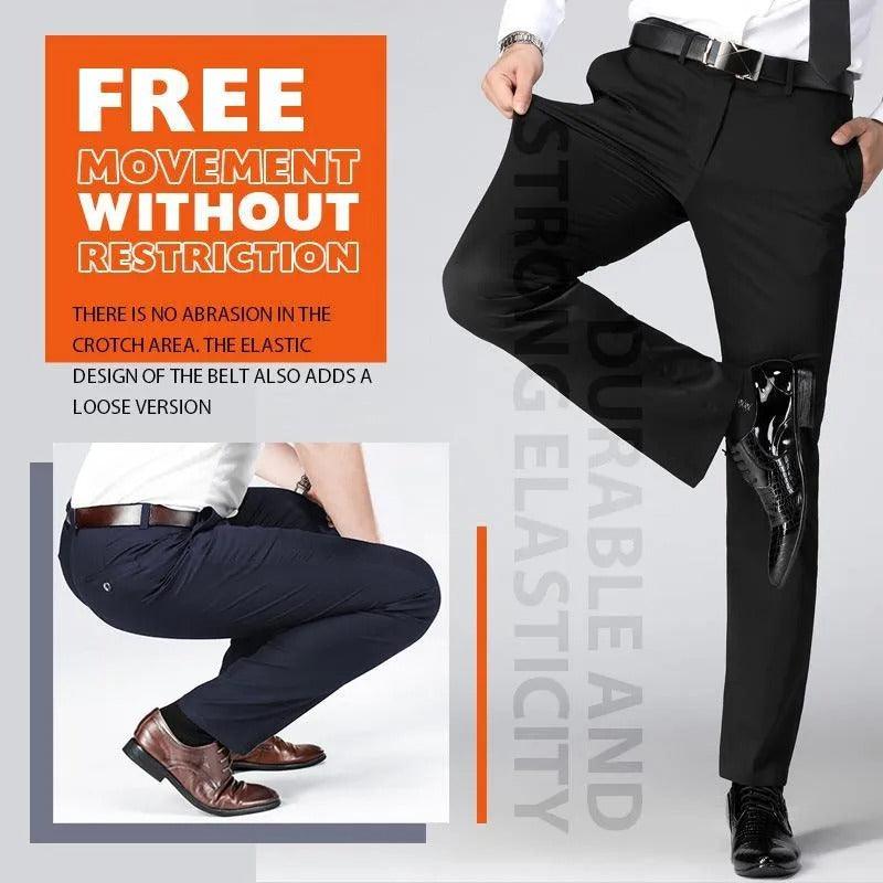 High-stretch classic pants for men