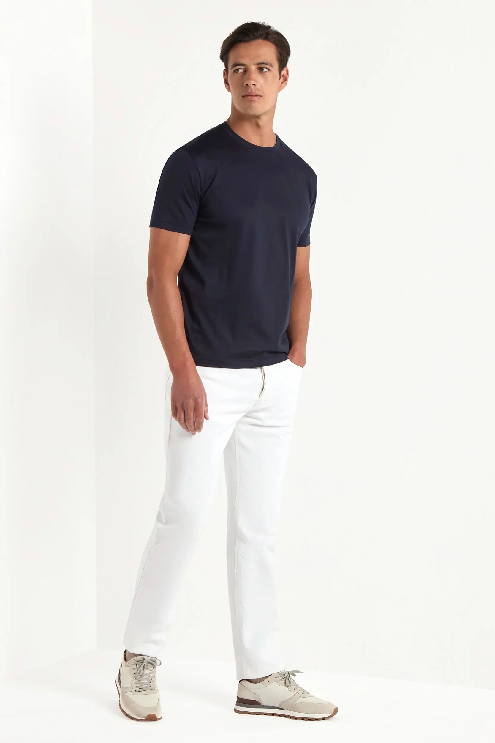 Blue jersey T-shirt