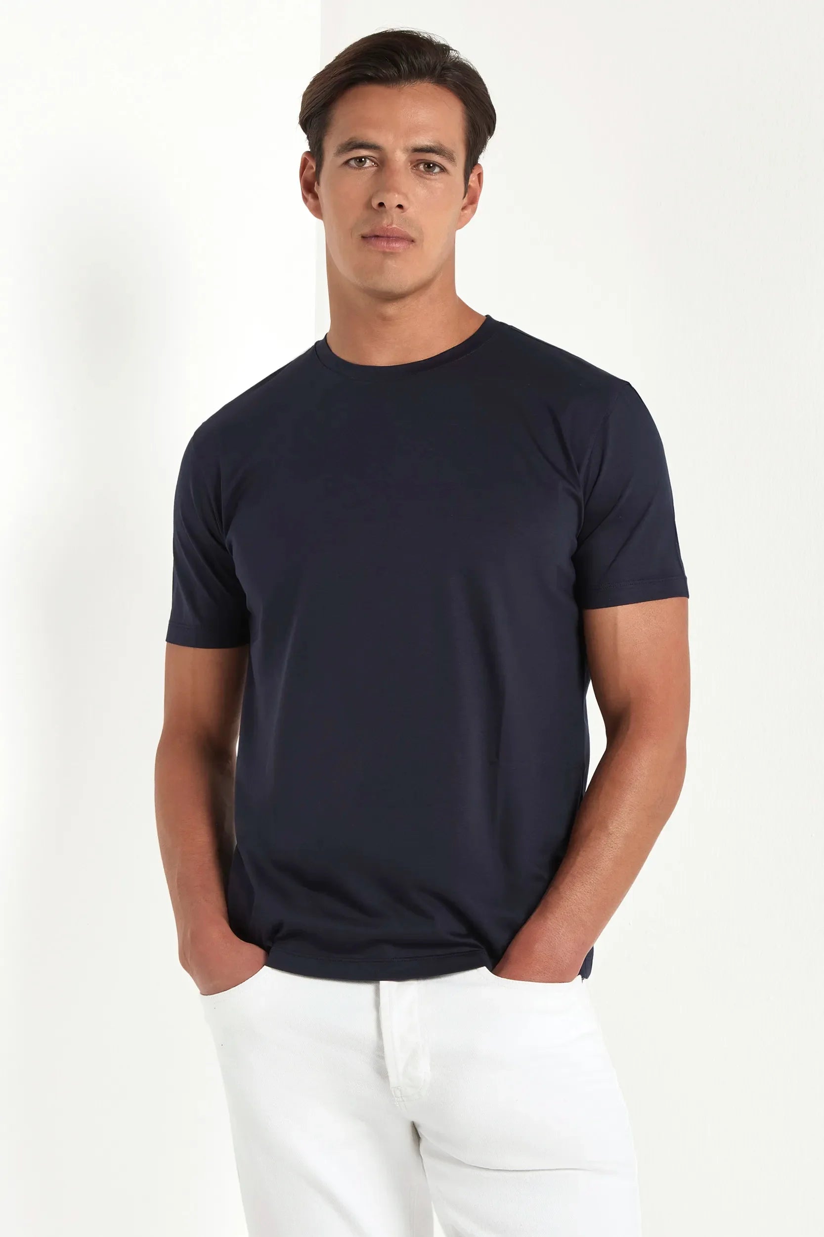 T-shirt bleu en jersey