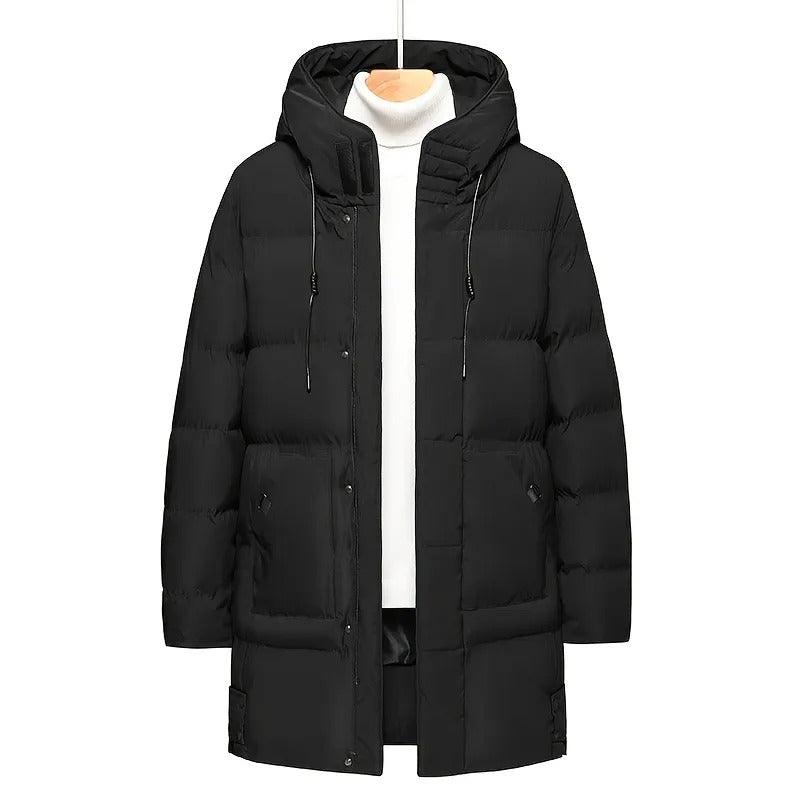 Mid-length hooded jacket
