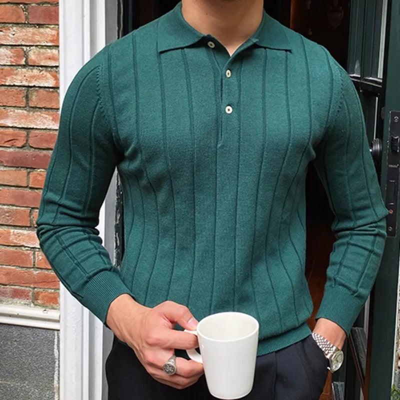 Autumn knitted sweatshirt