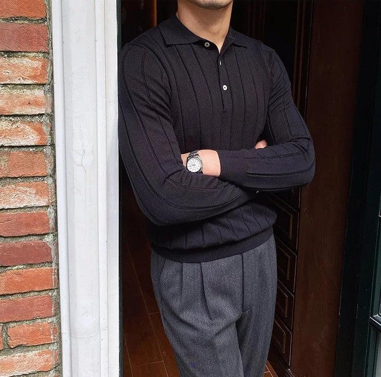 Autumn knitted sweatshirt