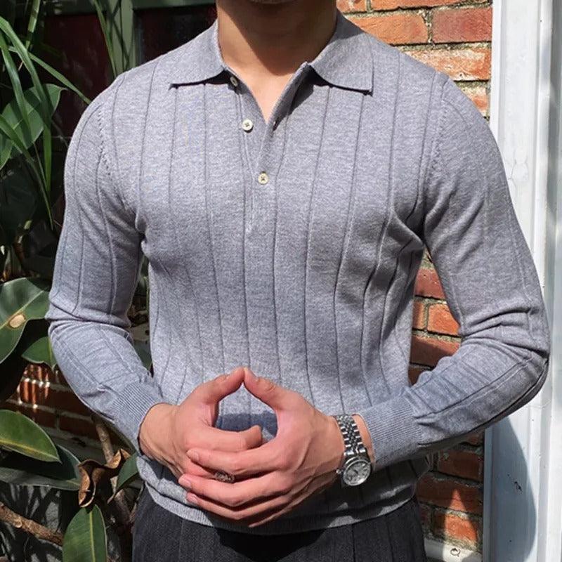 Autumn knitted sweatshirt