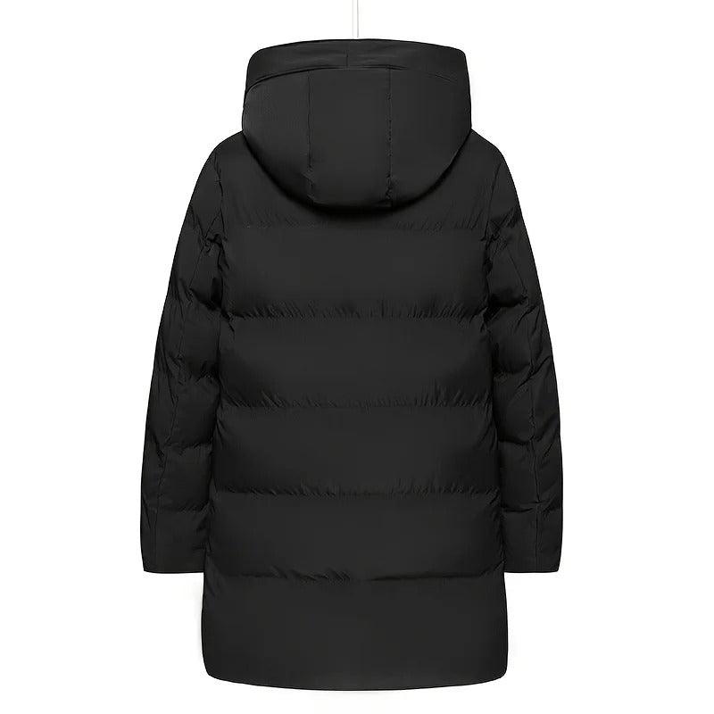 Mid-length hooded jacket