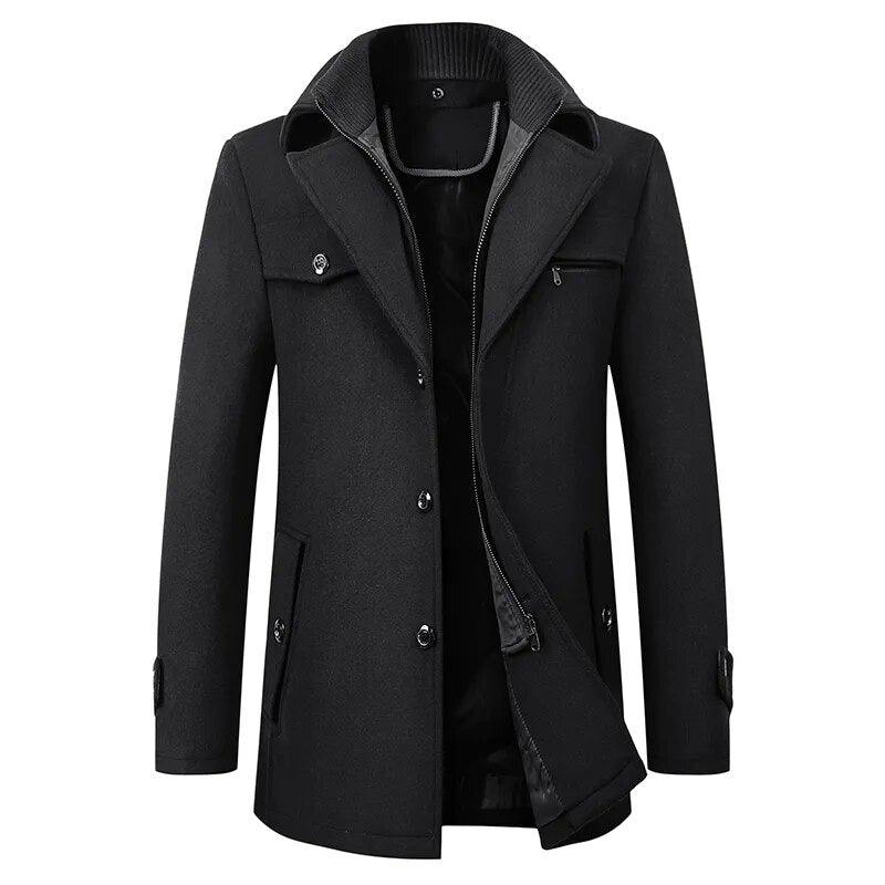 Top-quality virgin wool overcoat