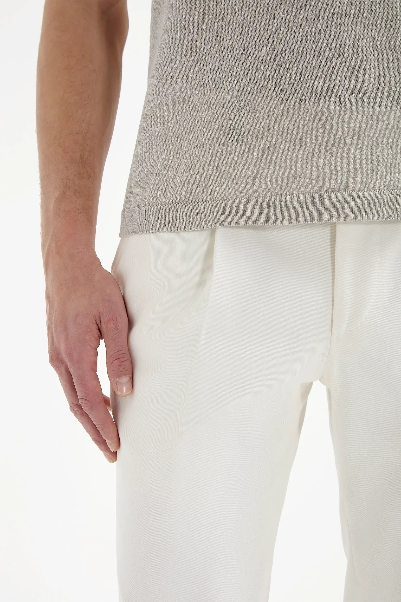 Gray Zipped polo shirt