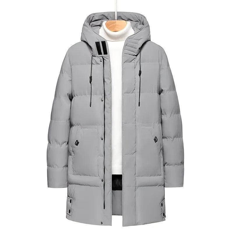 Mid-length hooded jacket