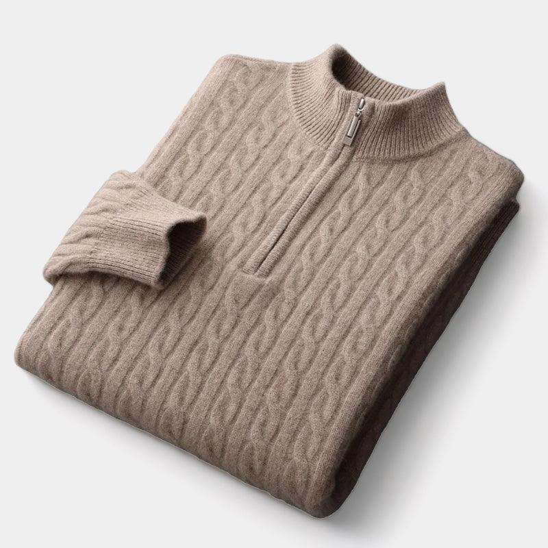 Chiltern merino wool quarter-zip sweater