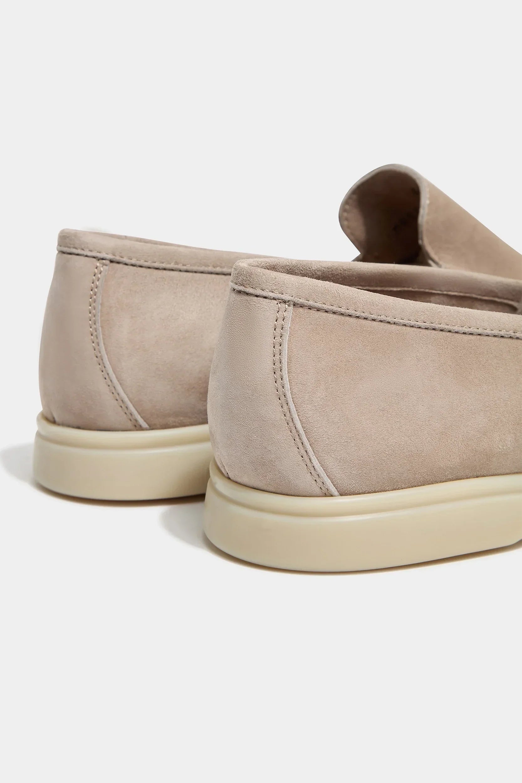 Beige suede loafers  - Italian design
