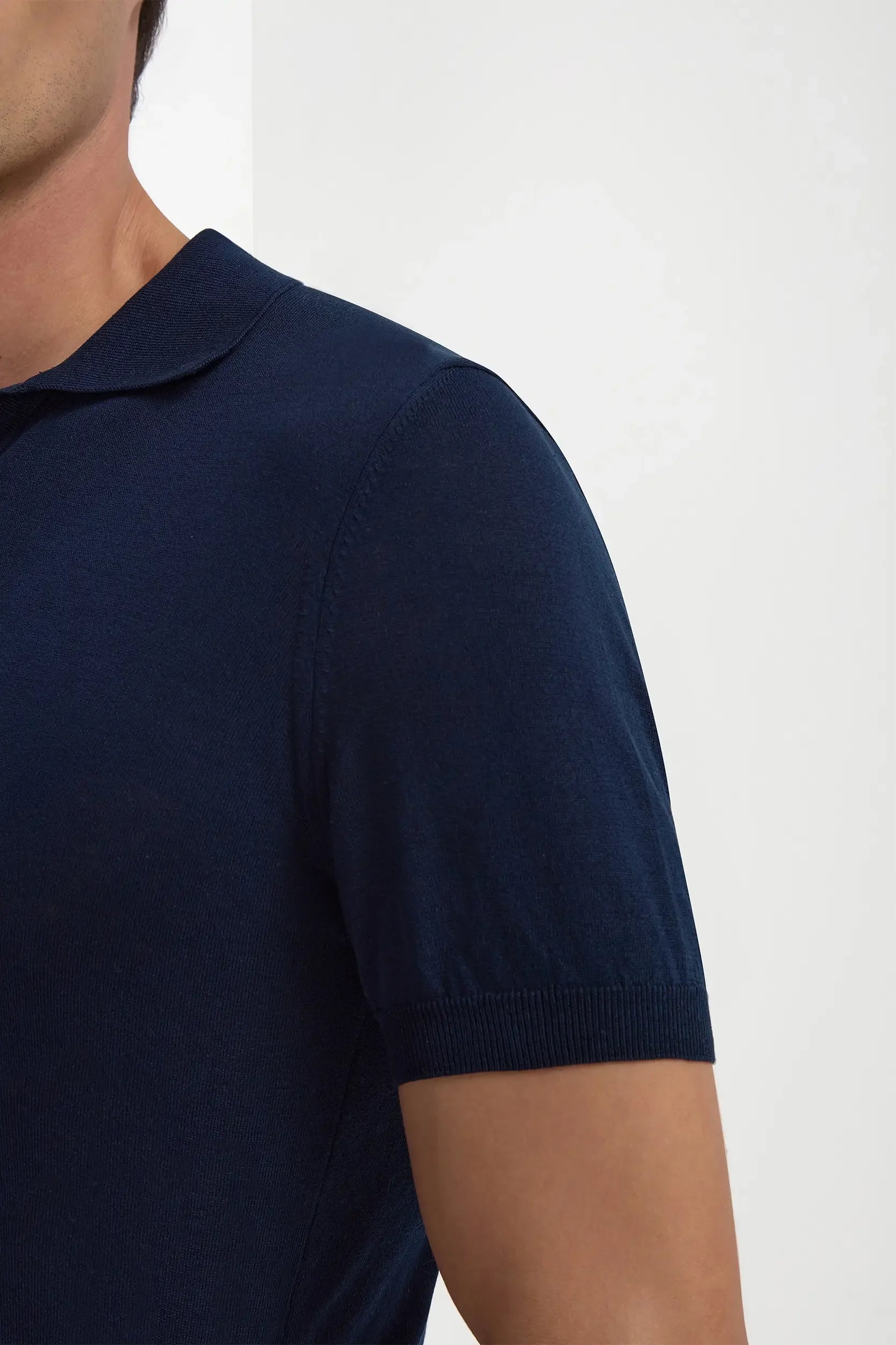 Blue polo shirt