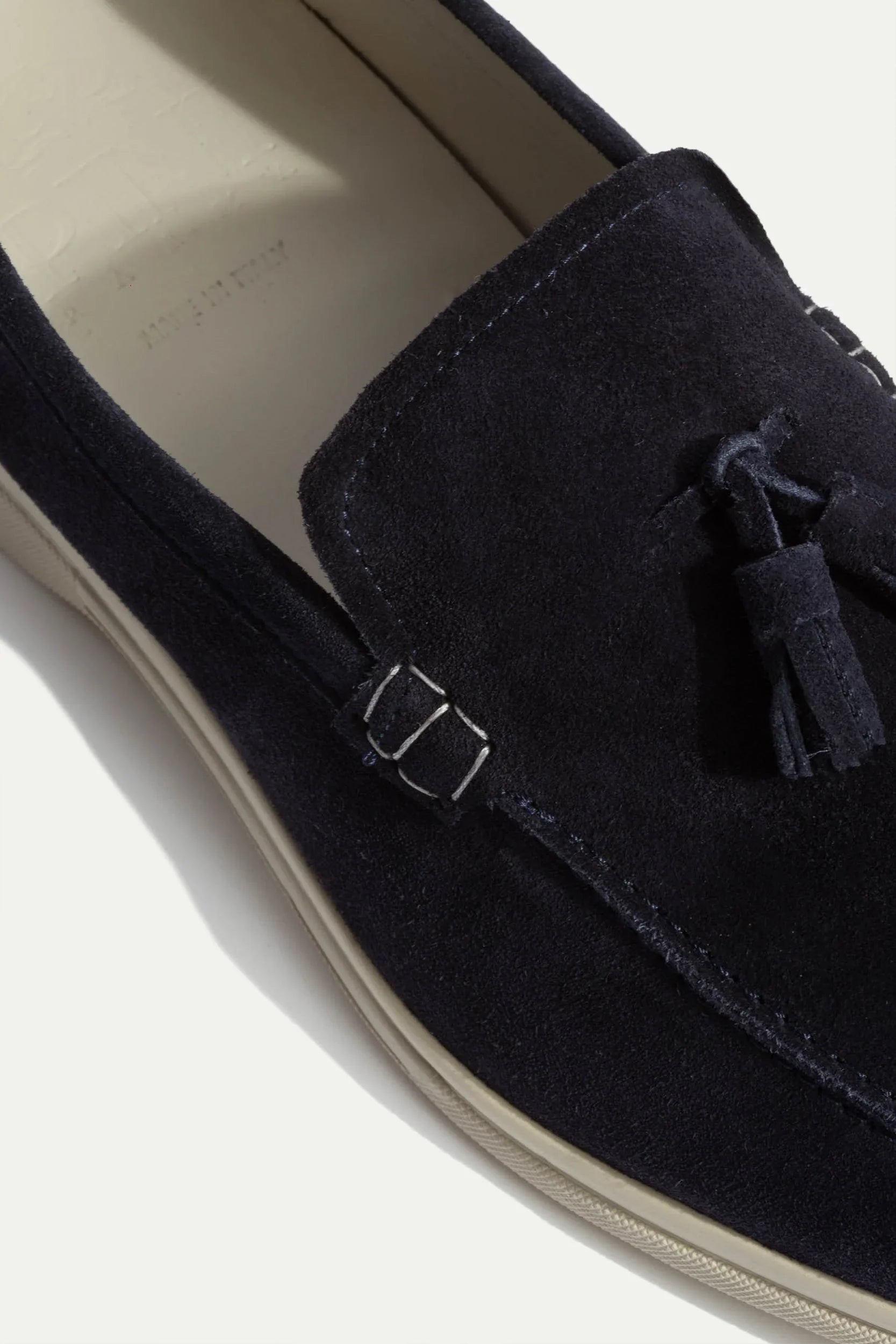 Blue suede tassel loafers  - Italian design