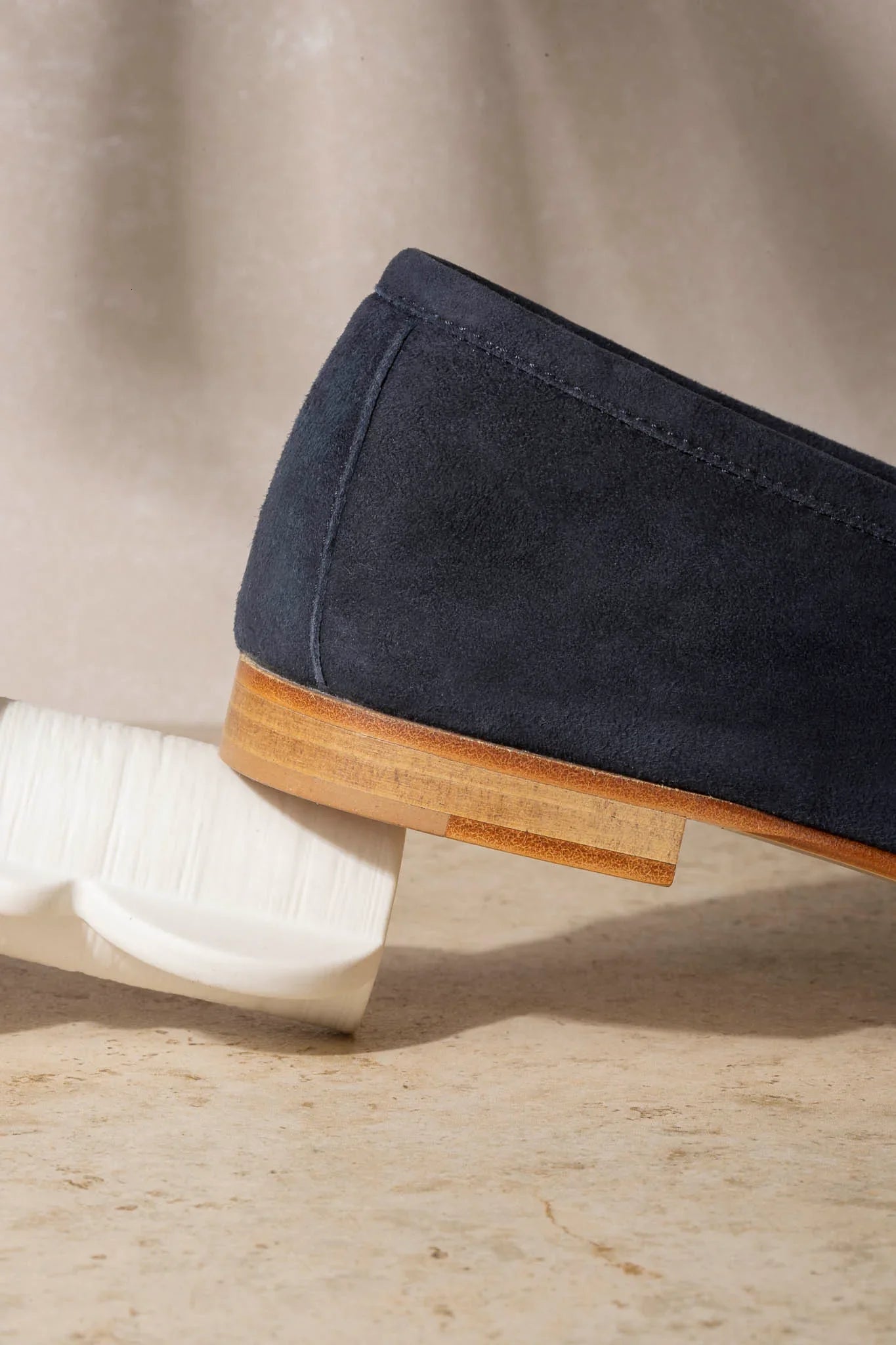 Blue penny loafers in supple leather  - Italian design