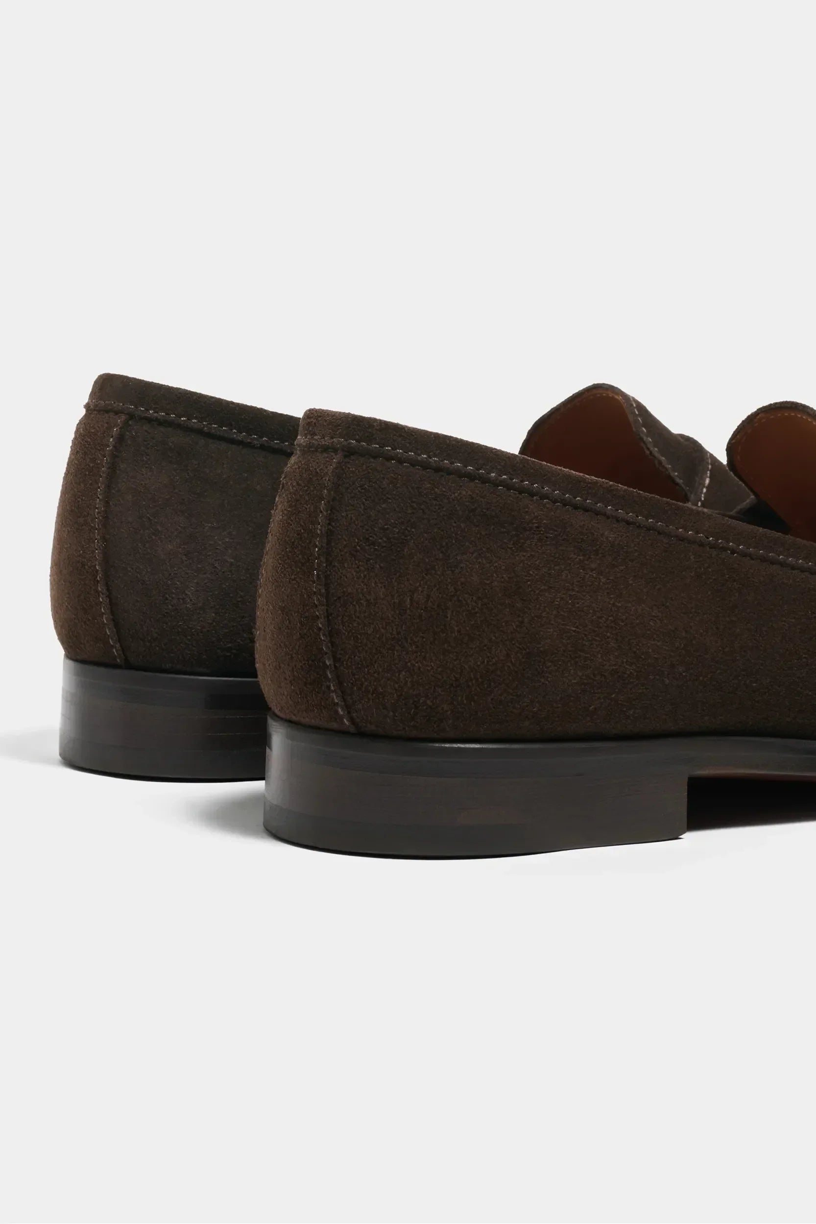 Brown suede penny loafers  - Italian design