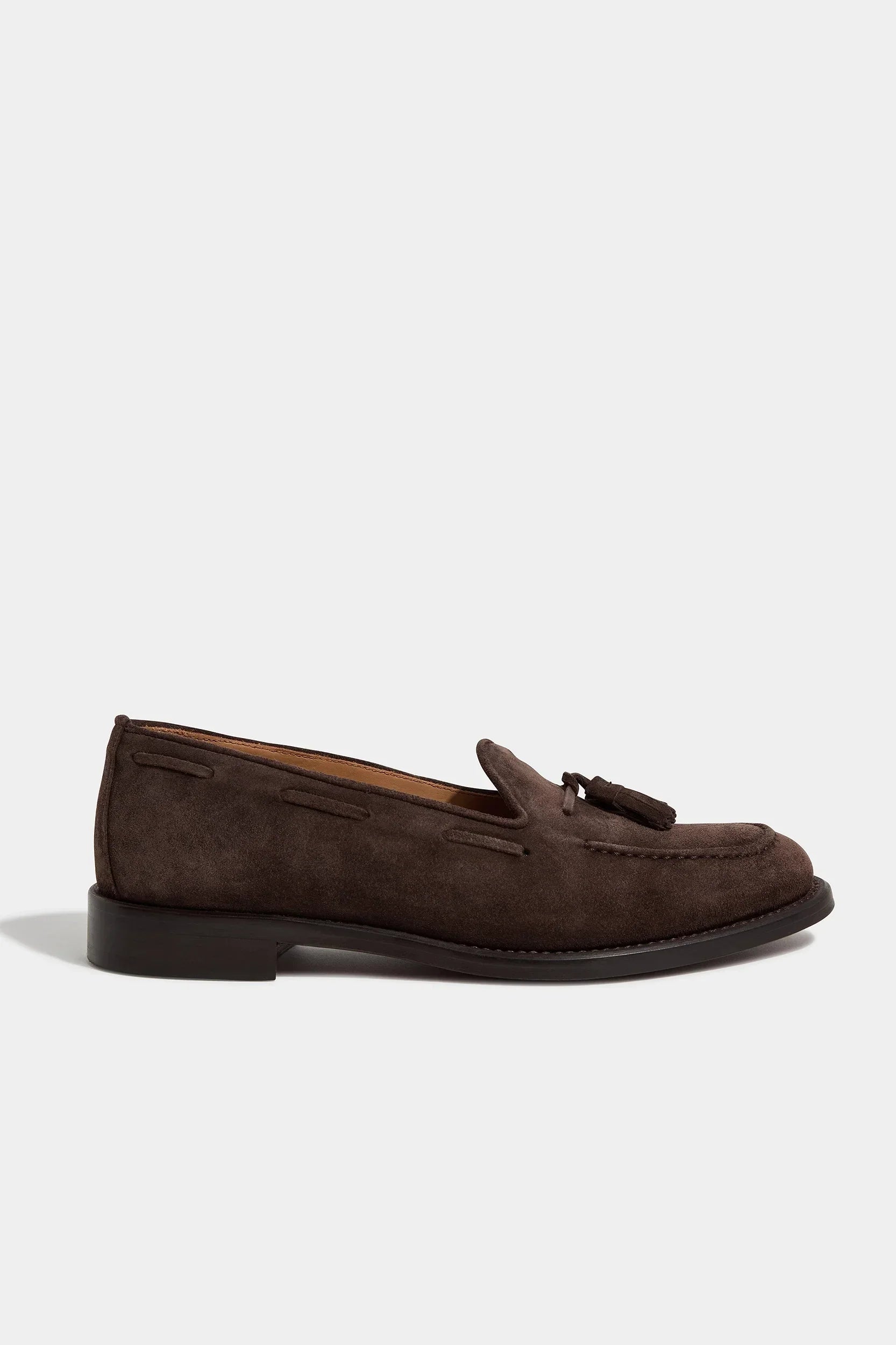 Brown suede tassel loafers  - Italian design