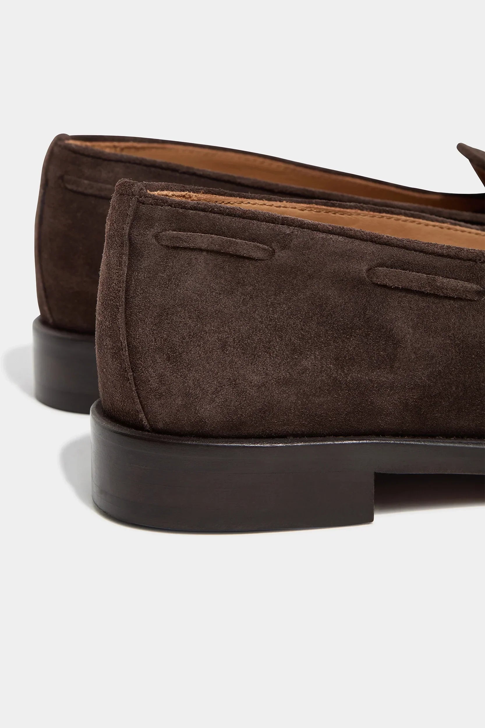 Brown suede tassel loafers  - Italian design