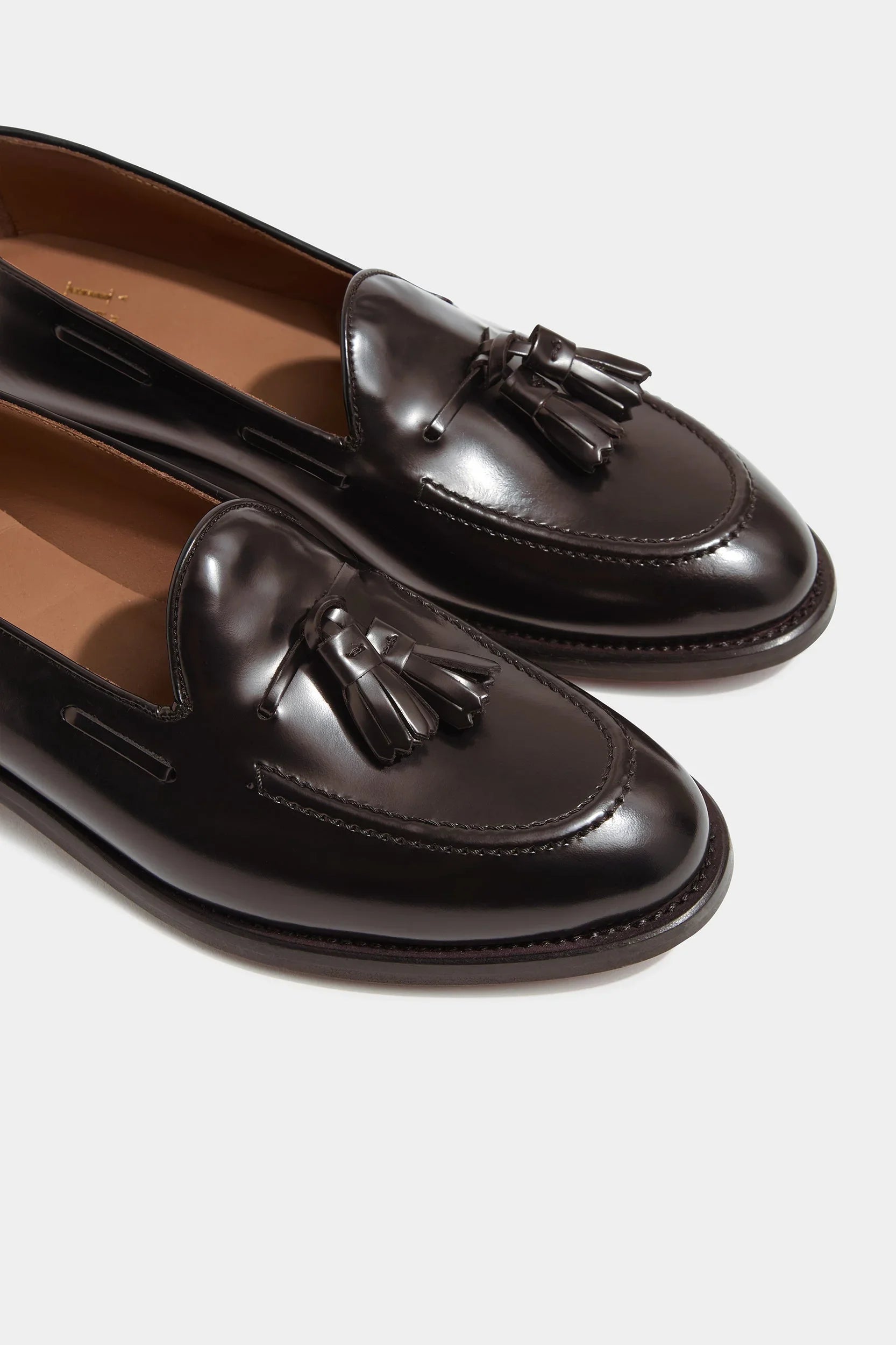 Dark brown tassel loafers - Italian design