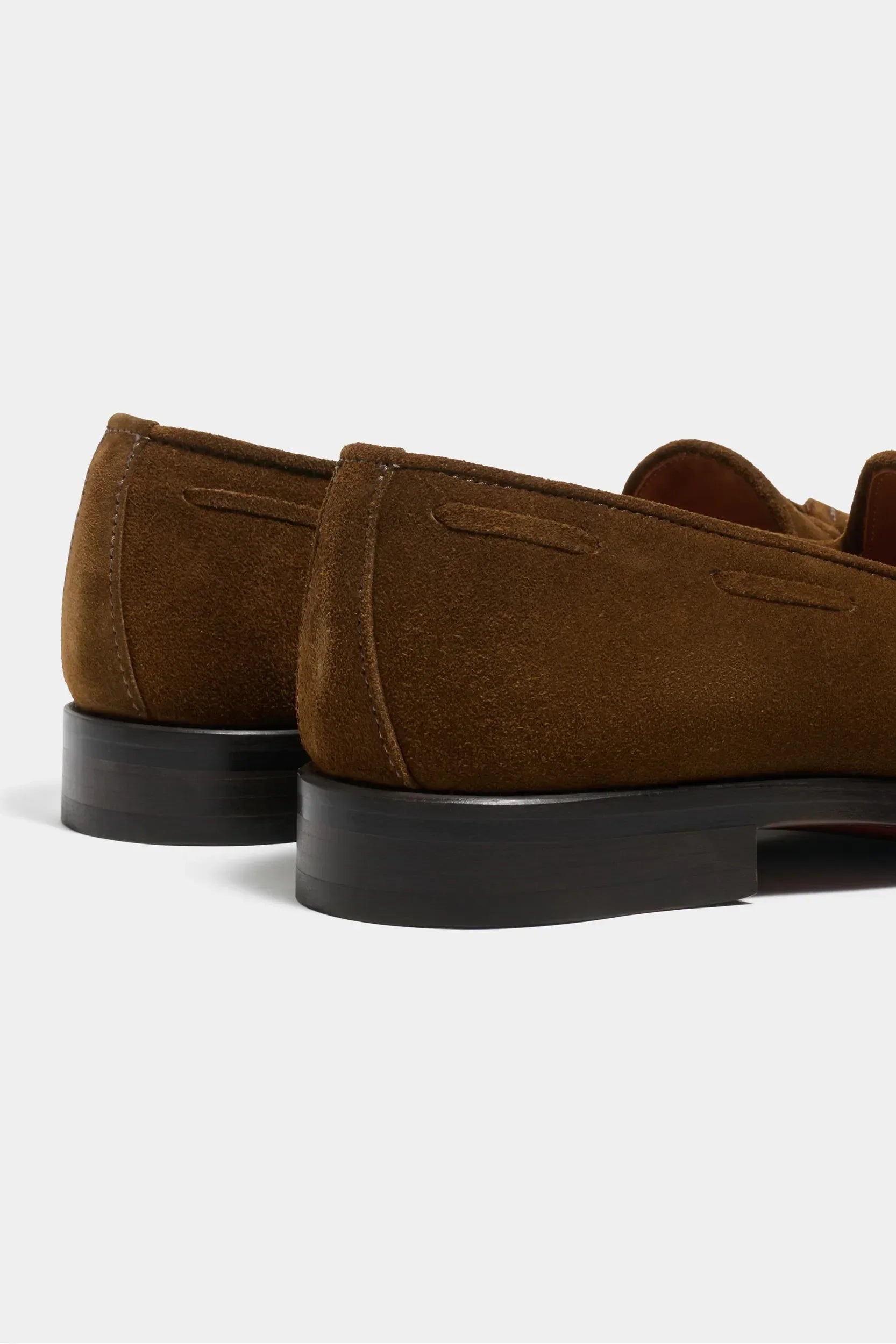 Tassel loafers in cognac suede  - Italian design