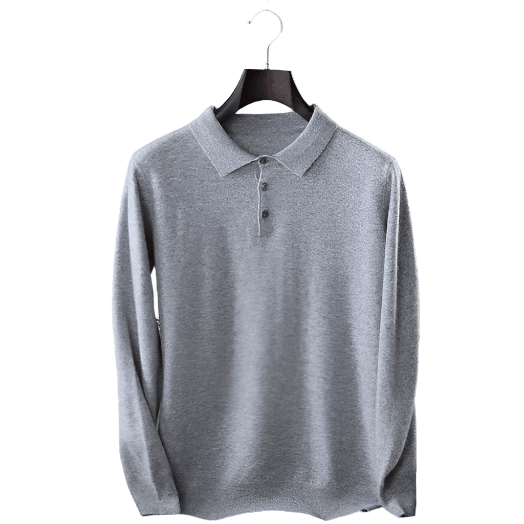 Vintage polo shirt in plain cashmere