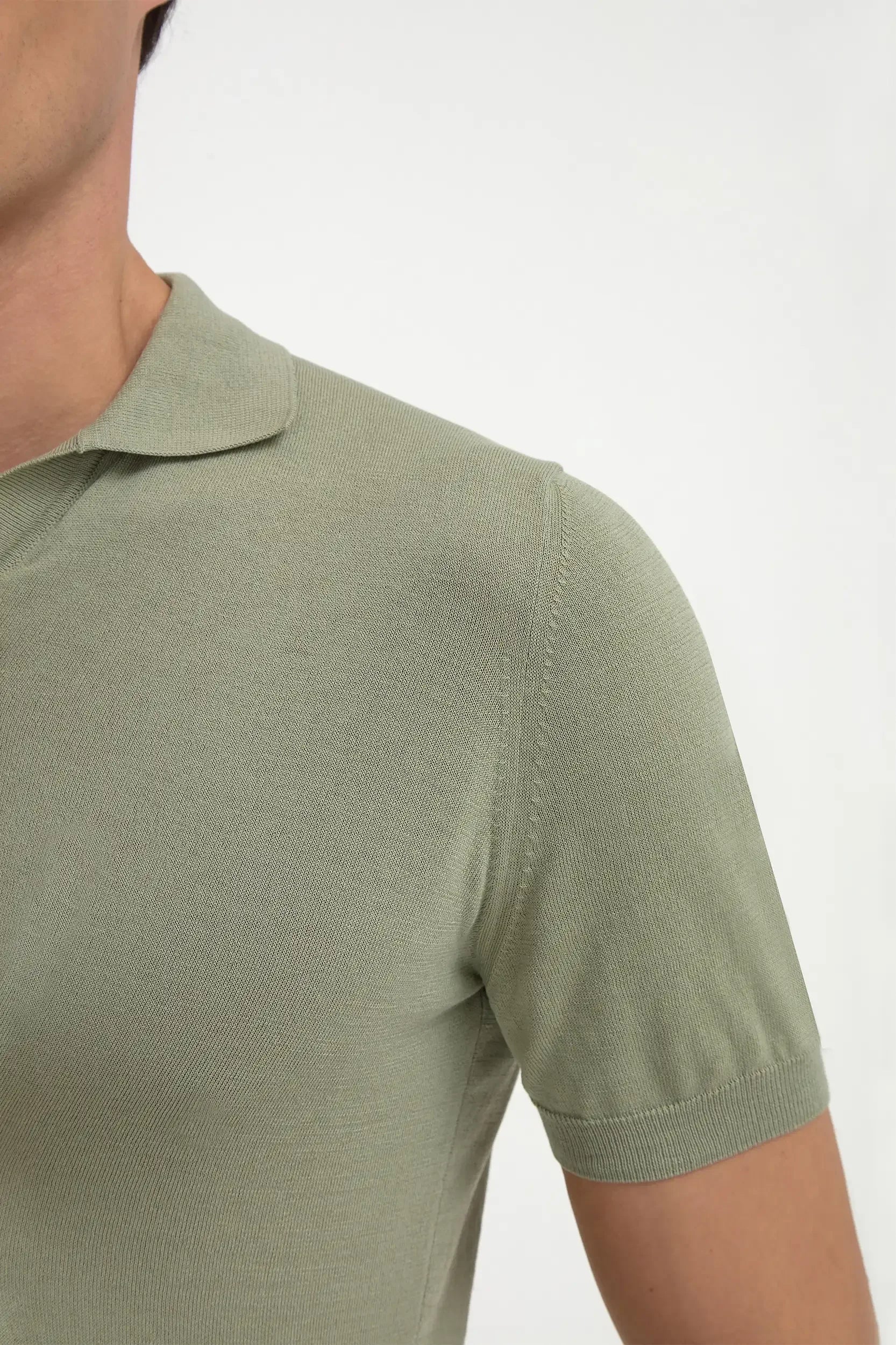 Green polo shirt