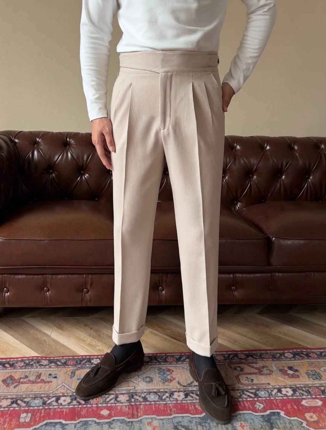 Italian-style casual suit pants