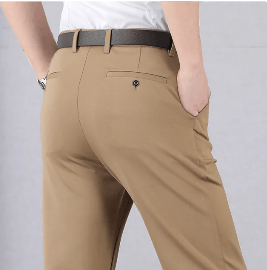 High-stretch classic pants for men