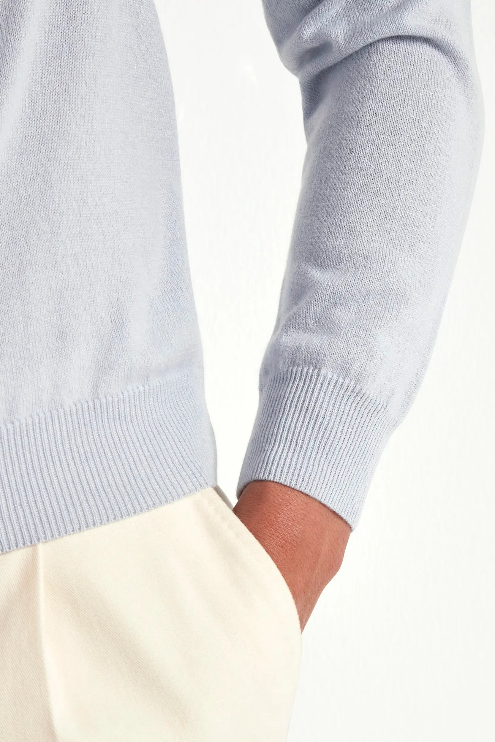Light blue cashmere turtleneck sweater