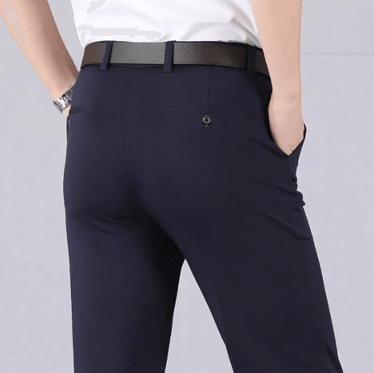 High-stretch classic pants for men