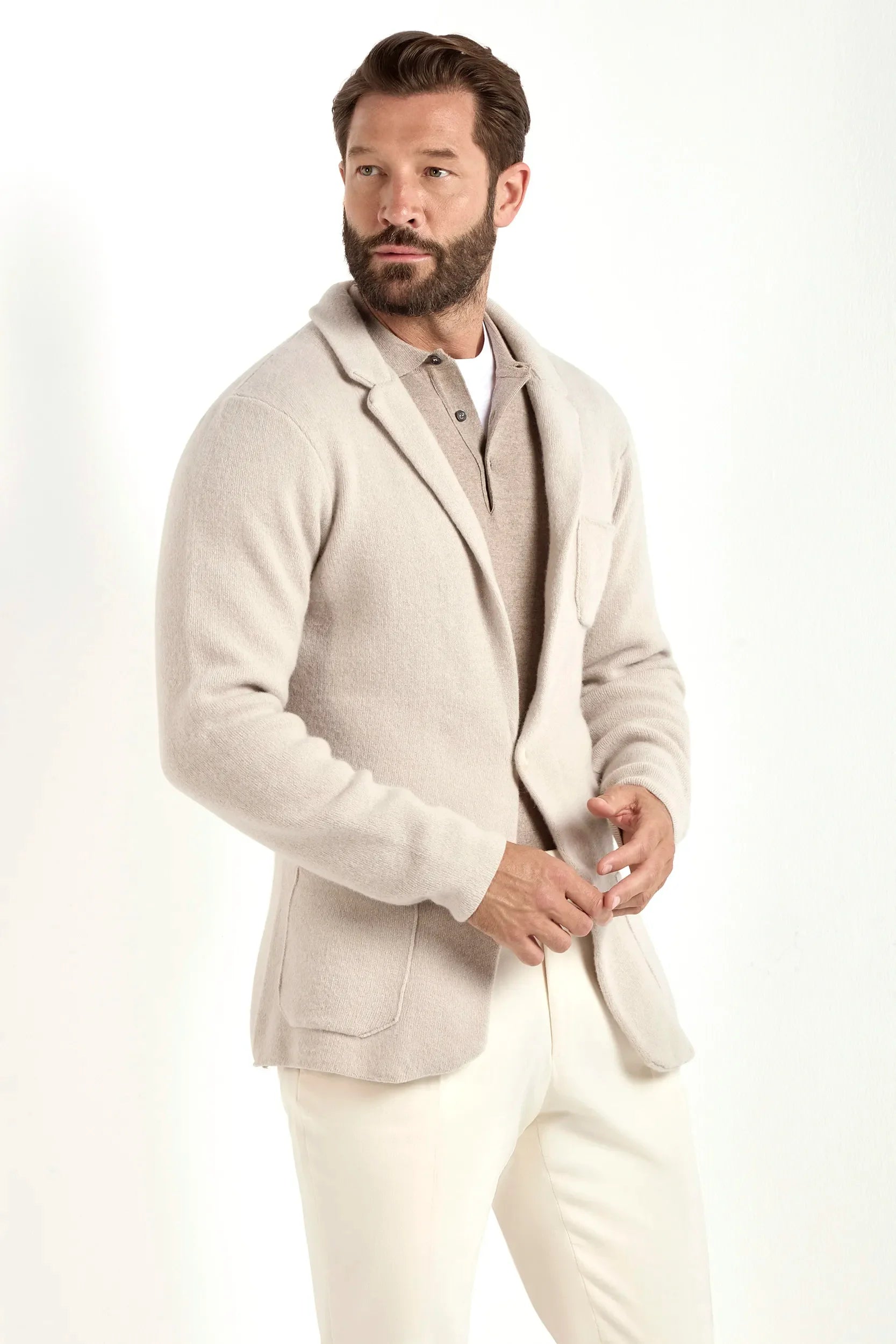 Stone knit jacket - wool and cashmere