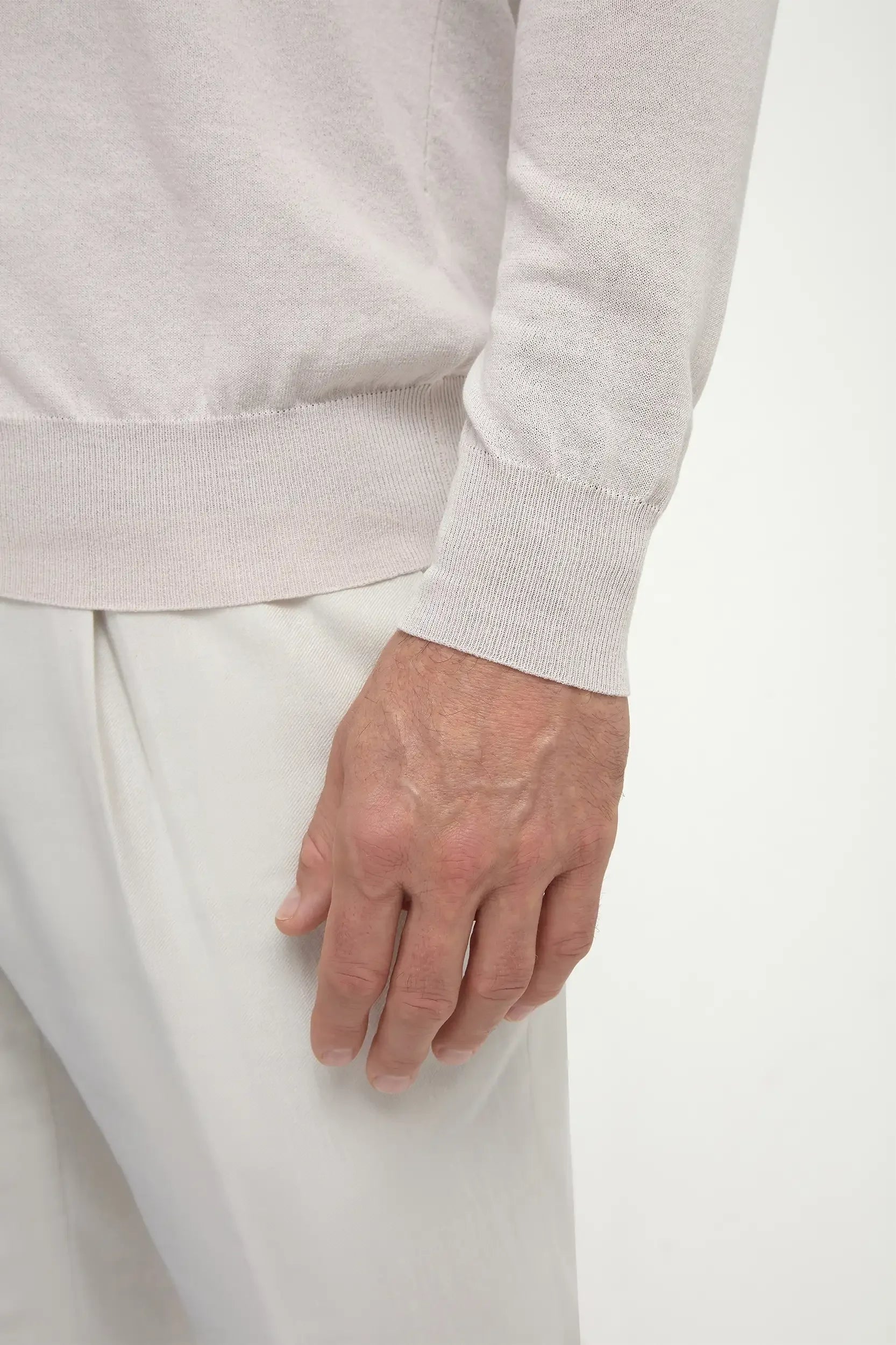 Stone polo cardigan