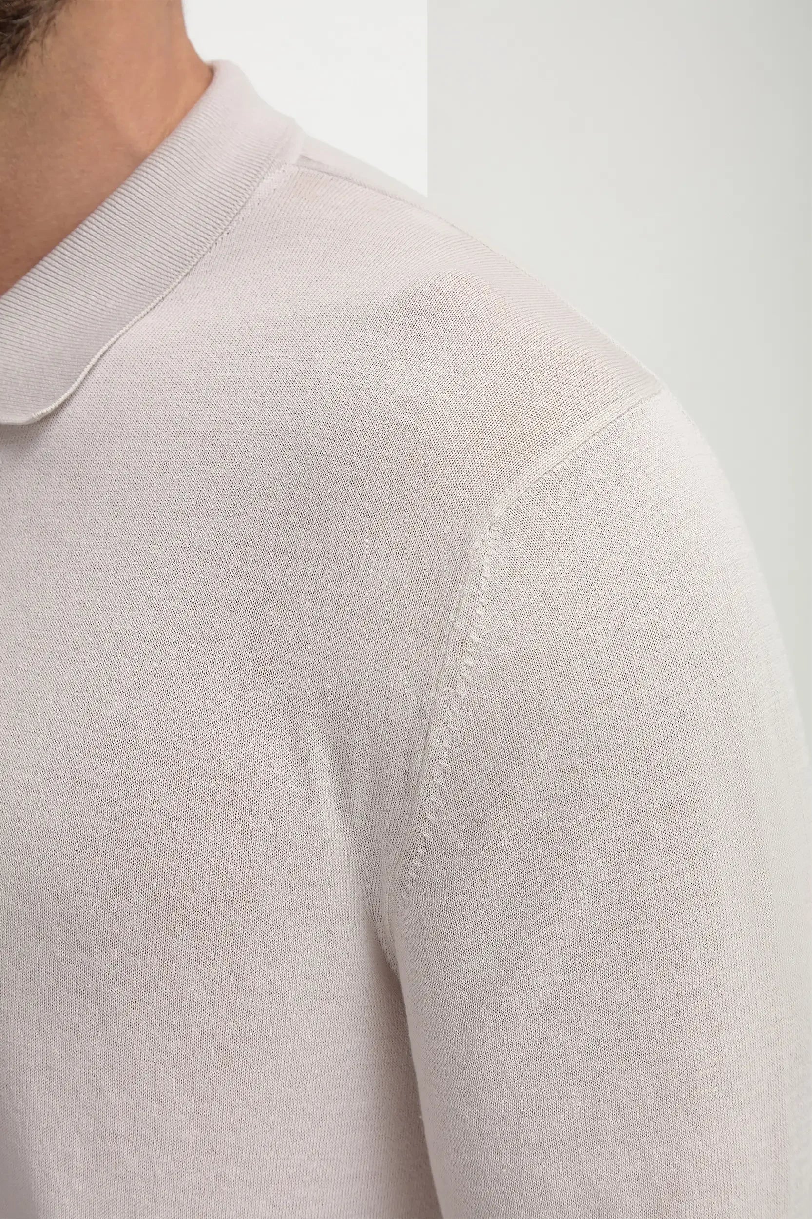 Stone polo cardigan