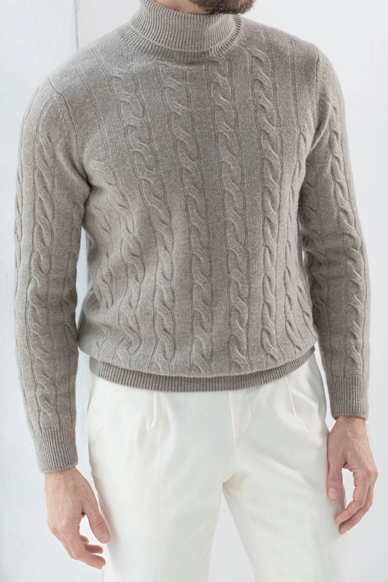 Taupe turtleneck