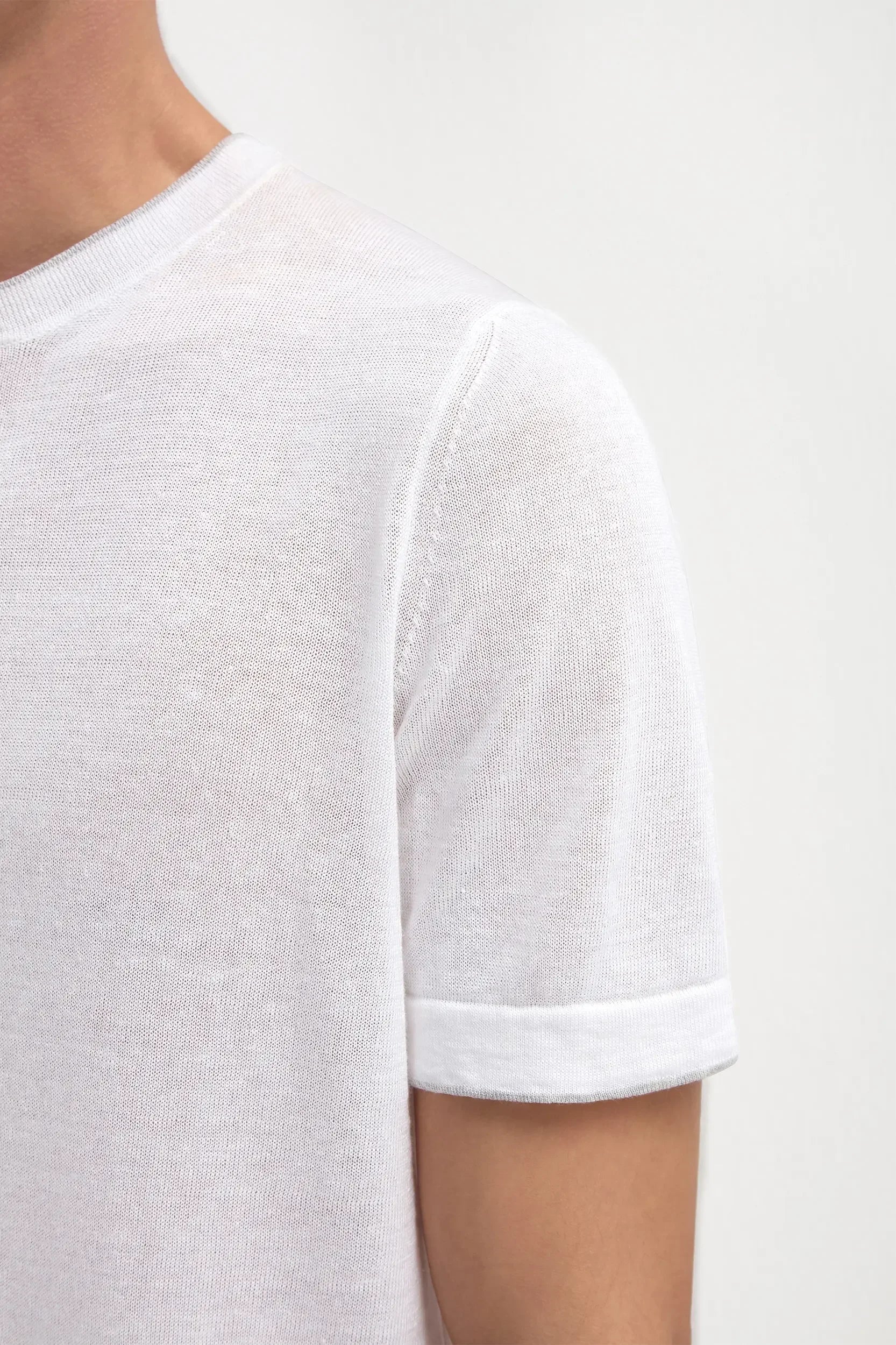 Fine Merino Wool T-Shirt – Ivory White